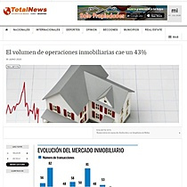 El volumen de operaciones inmobiliarias cae un 43%